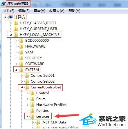 注册编辑器 win10系统启动wlan autoconfig网络服务显示错误代码1068的图文步骤