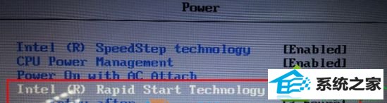 进入:Bios win10系统开机出现错误对话框“您的系统似乎尚未启用intel Rapid start Technology”的解决方法